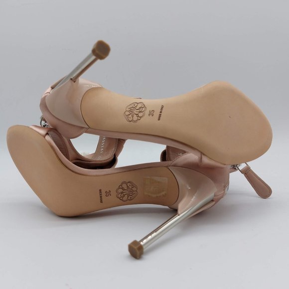 Alexander Mcqueen Pin Heel Nude Bow Sandals - Picture 11 of 14